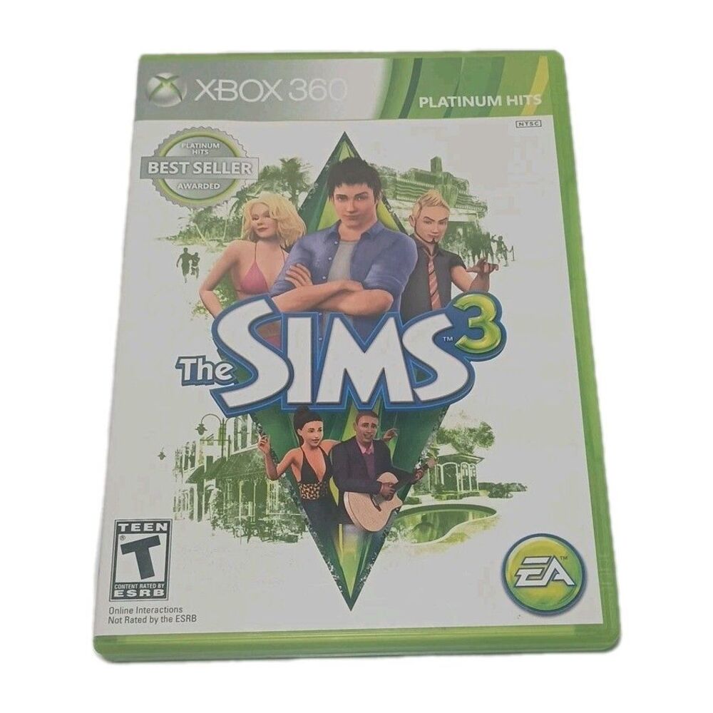 The Sims 3 Platinum Hits Microsoft Xbox 360 Pristine Complete Video Game CIB